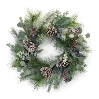 Pine Berry Eucalyptus Wreath 28"
