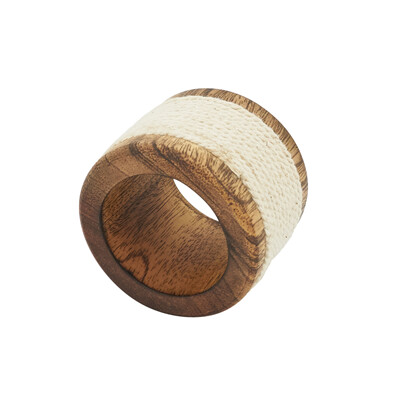 Rope + Wood Napkin Ring