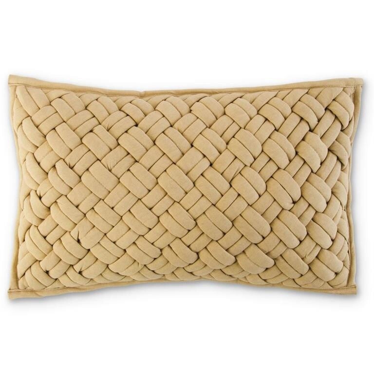 Gold Chunky Woven Pillow 20"