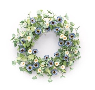 Cornflower Wreath 21.5&quot;