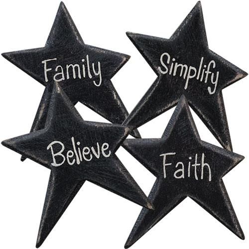 Black Star Word Magnets