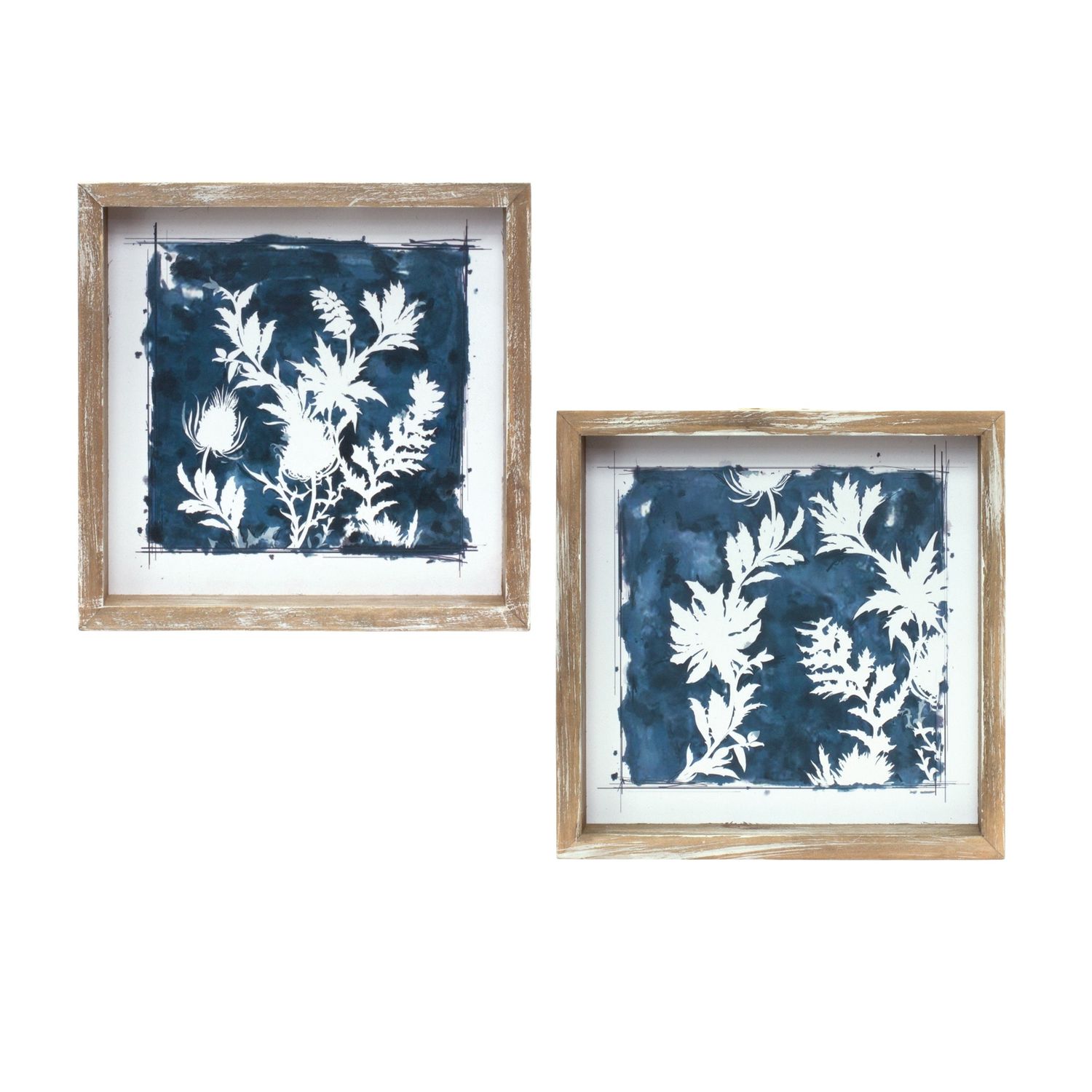 Framed Floral Print 8&quot; sq MDF