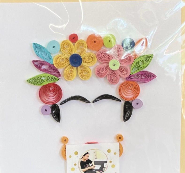 Handmade Quilling Cards Friday Kahlo