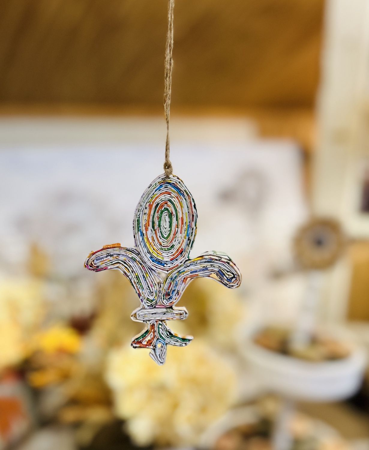 Orn Fleur De Lis Recycled Mag