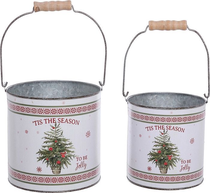 Tis Season Tree Bucket Lg