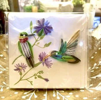 Handmade Quilling Cards Hummingbird