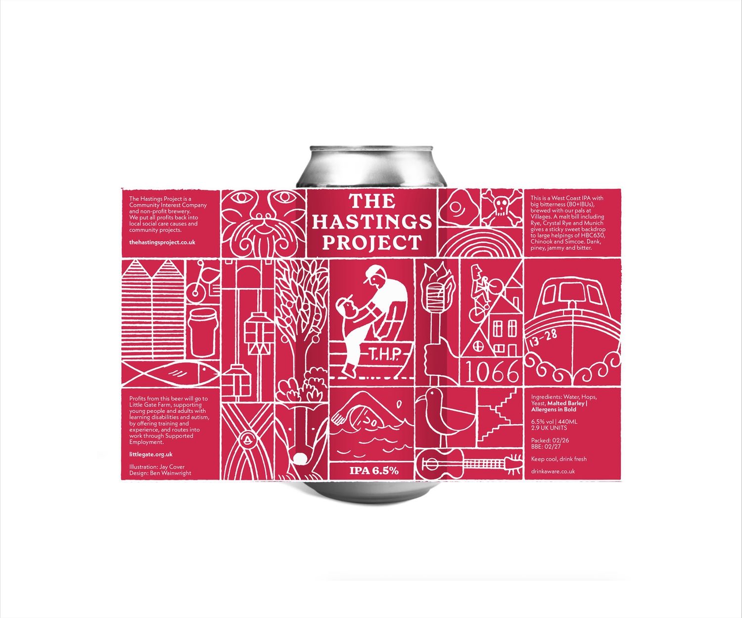West Coast IPA 6.5% 440ml Can Raising Funds for Little Gate Farm