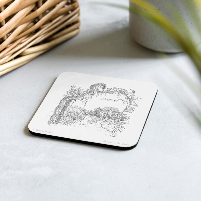 "House in the Vines" Coaster - by Melva