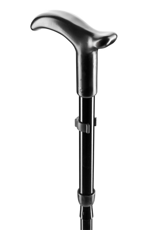 Foldbar stok - med Derby-, anatomisk eller Fischer-greb