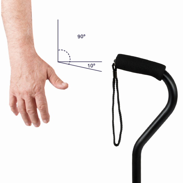 KMINA Komfort Stok med 10° hældning af håndtag