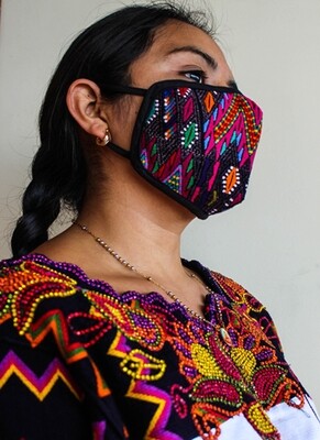 Hand-Woven & Huipil Fabric Face Masks - Medium - Set of 3 Hand-Woven & Huipil Fabric Face Masks - Medium - Set of 3