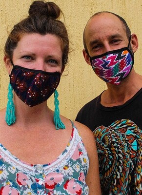 Hand-Woven & Huipil Fabric Face Masks - Adult - Set of 3 Hand-Woven & Huipil Fabric Face Masks - Adult - Set of 3