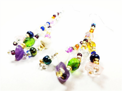 Elena Beaded Earrings Pastel Confetti Elena Beaded Earrings Pastel Confetti