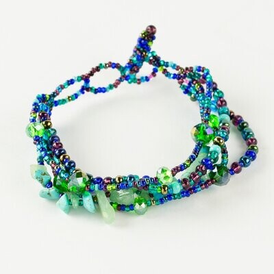 Elena Beaded Bracelet Turquoise/Blue