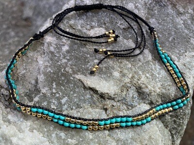 El Camino Bracelet- Turquoise and Gold