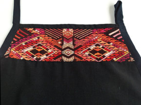 Navy Apron with Chichicastenango Huipil