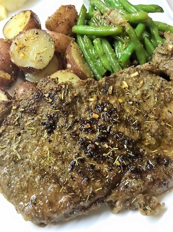 PAN SEARED RIBEYE FOR 4