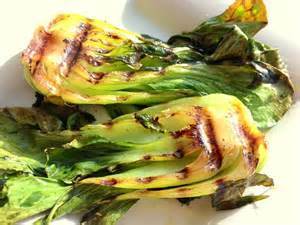 Grilled bok choy