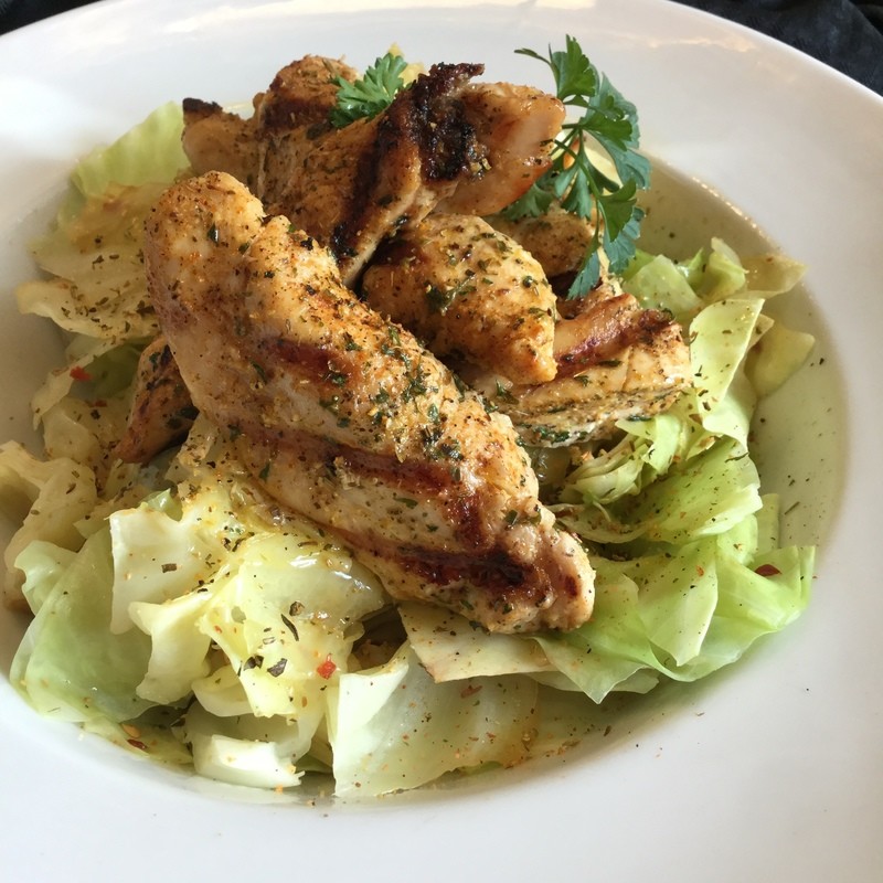BLACKENED CHICKEN &amp; CABBAGE FOR  2
