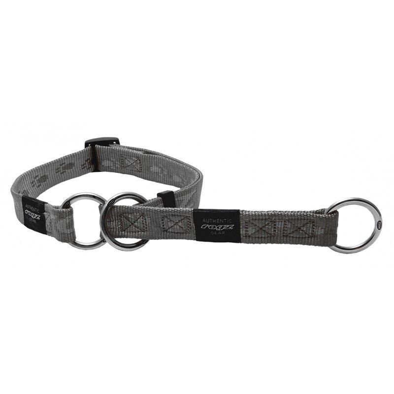 ROGZ Halsband Choker. Maat L Zilver