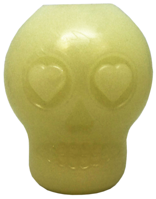 ​SodaPup Glow in the Dark Sugar Skull Medium – Translucent
