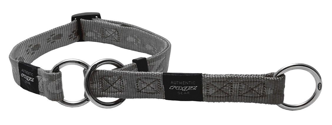 ROGZ halsband Choker. Maat M zilver