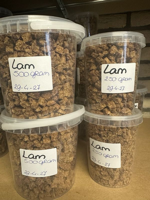 Lam vleesblokjes 250 gram