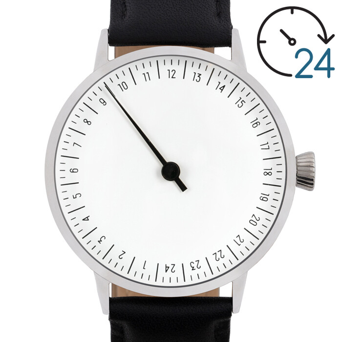 24-hour single hand watch Svalbard Enkel AA40