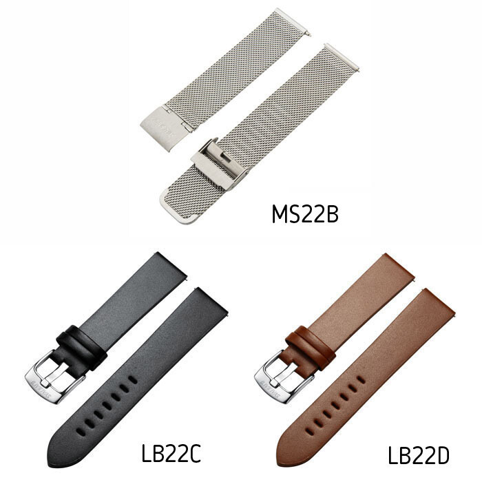 22mm brown leather strap