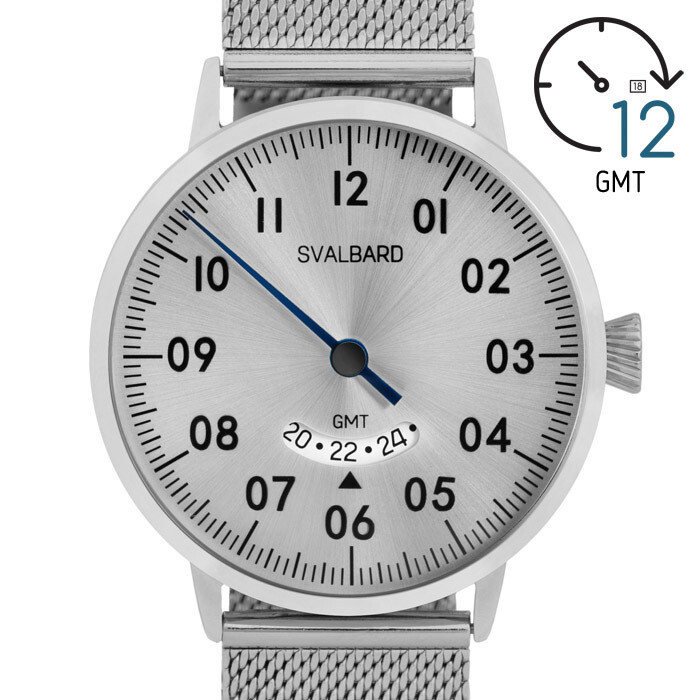 Single hand GMT watch Svalbard Einzeiger AG11