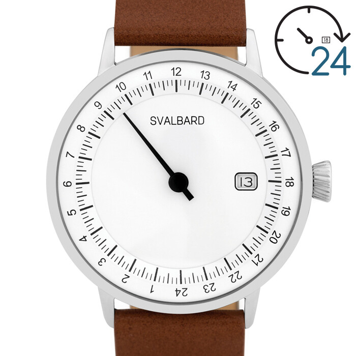 24-hour single hand watch Svalbard Singly AA29