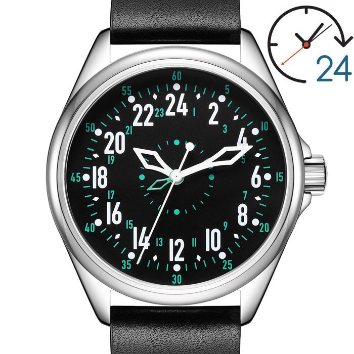 24-hour aviator watch Svalbard Altitude GA31