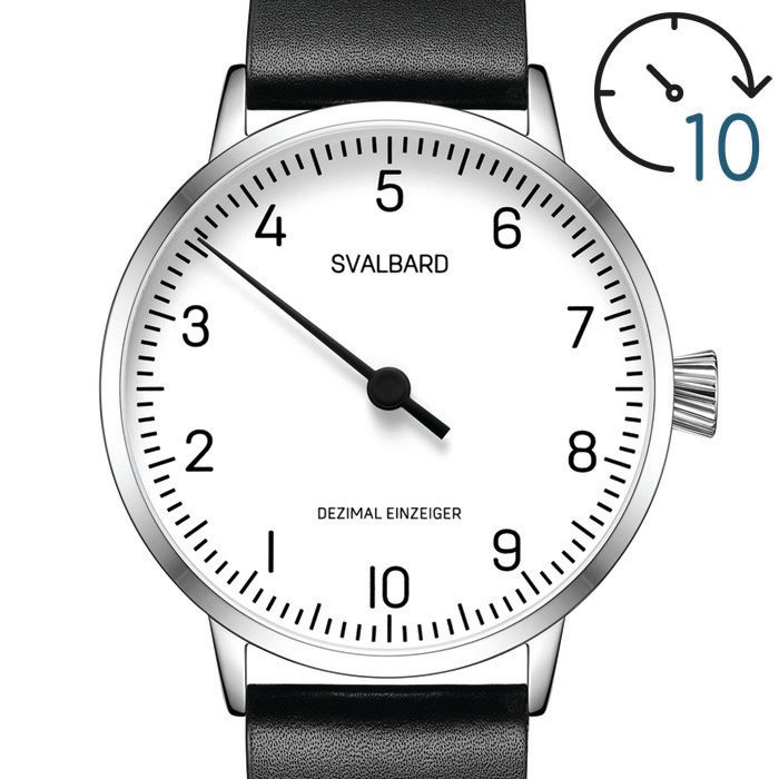 10-hours decimal single hand watch Svalbard Decimal AA35A