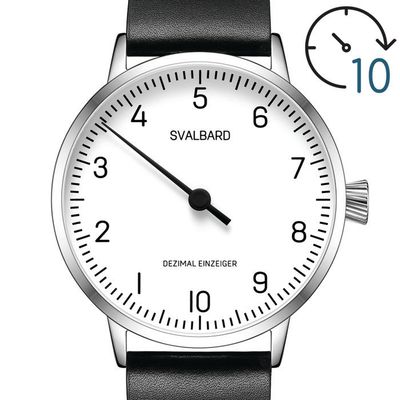 10-hours decimal single hand watch Svalbard Decimal AA35A