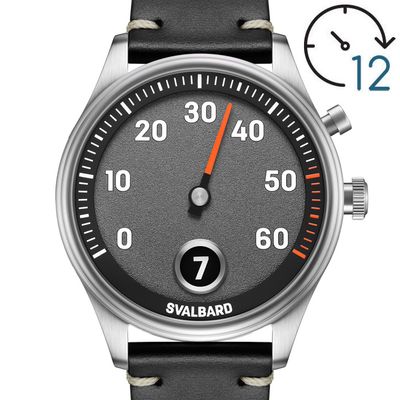 Jump hour watch with retrograde minutes Svalbard Time Travel HX11A