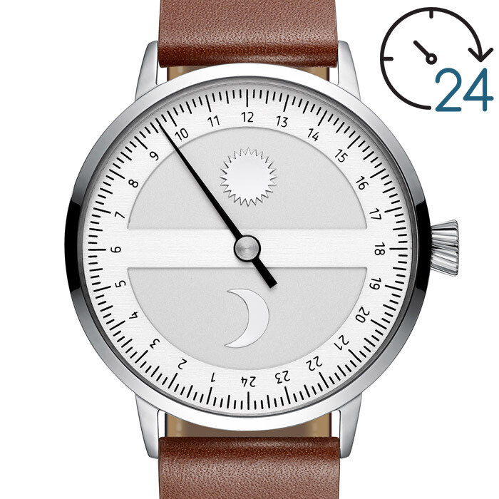 [PRE-ORDER] 24-hour single hand watch Svalbard Sol Og Måne AA32