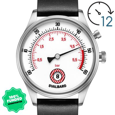 Jump hour watch with retrograde minutes Svalbard Time Travel HX16