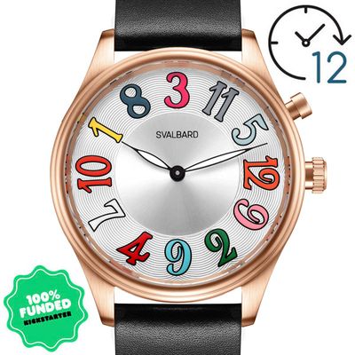 Crazy jump hour watch Svalbard Time Travel HX23A