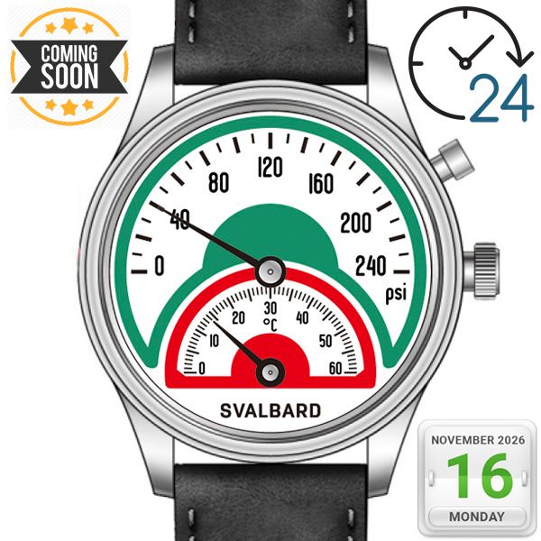 24-hour double retrograde watch Svalbard Time Travel HX24B