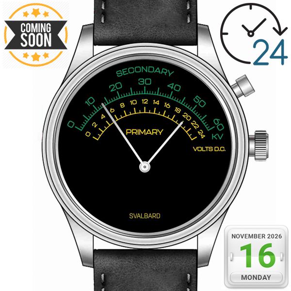 24-hour double retrograde watch Svalbard Time Travel HX25B