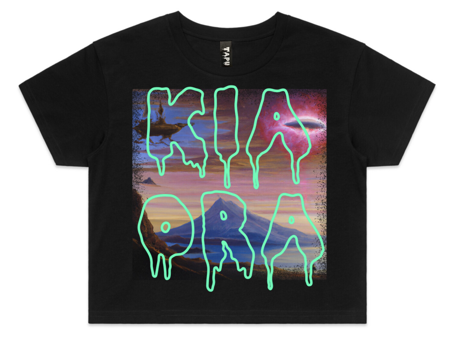 Kia ora Crop Tee, Size: Med