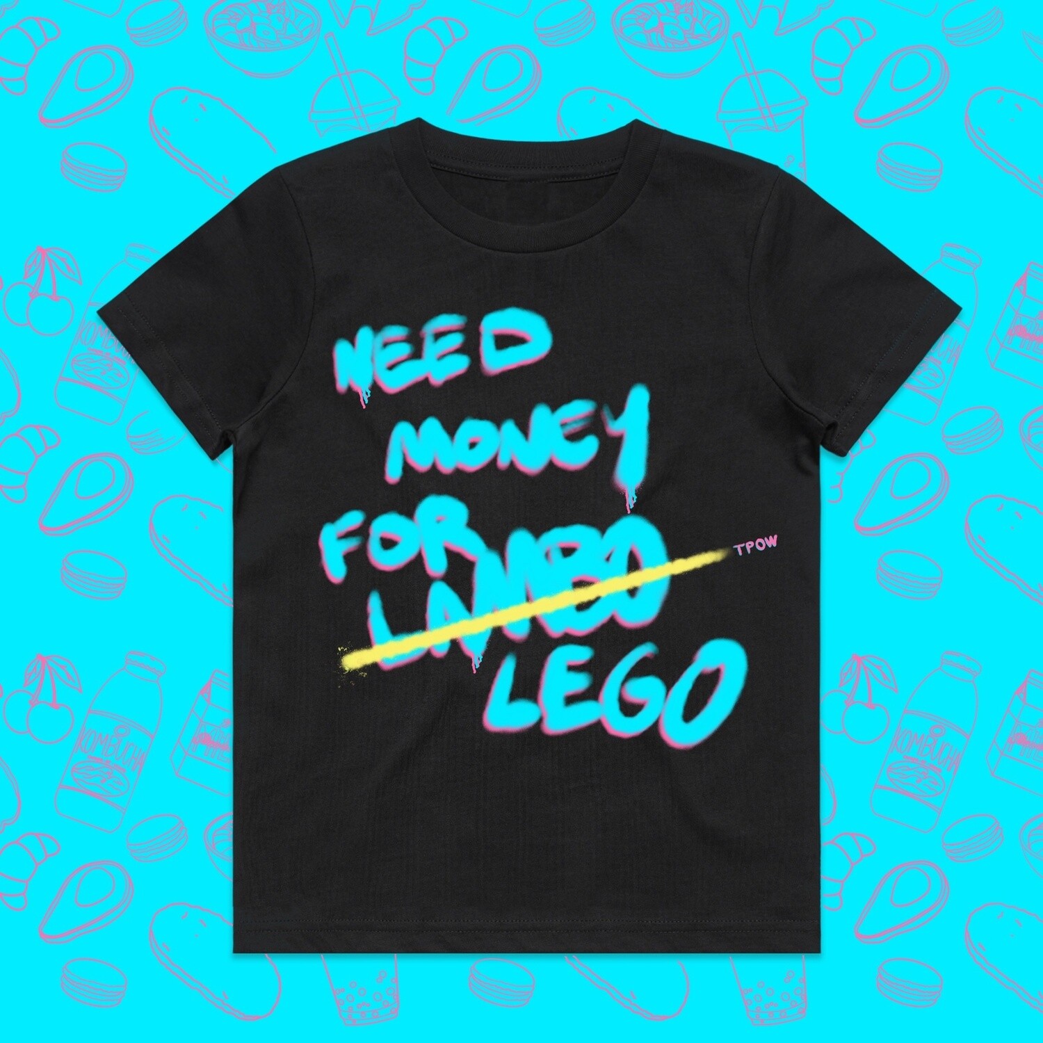 Need Money For [Lambo] Lego, Size: 2, Colour: Black