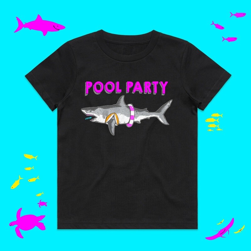 Pool Party, Size: 2, Colour: Black Tee Pink