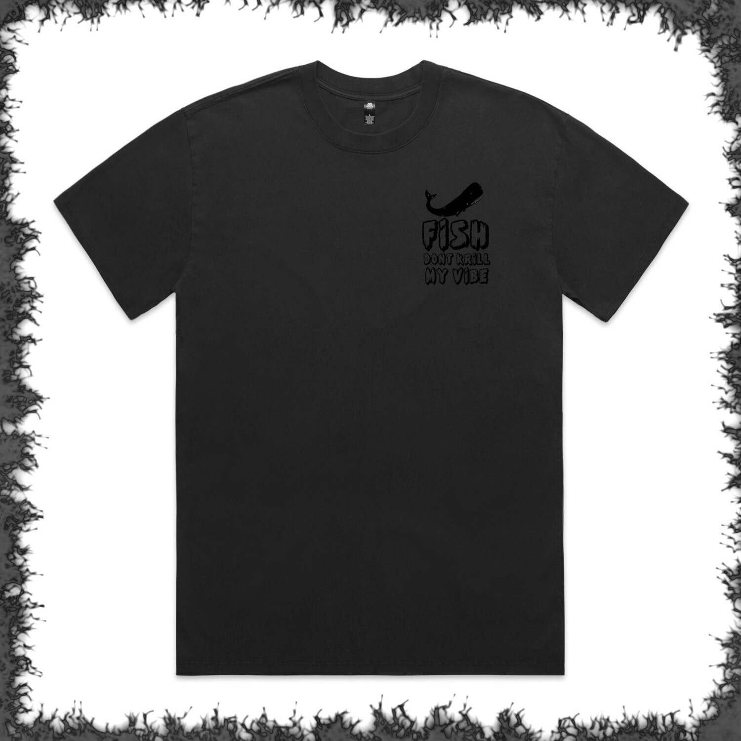 FISH DON’T KRILL MY VIBE, Size: 3XL, Colour: Black