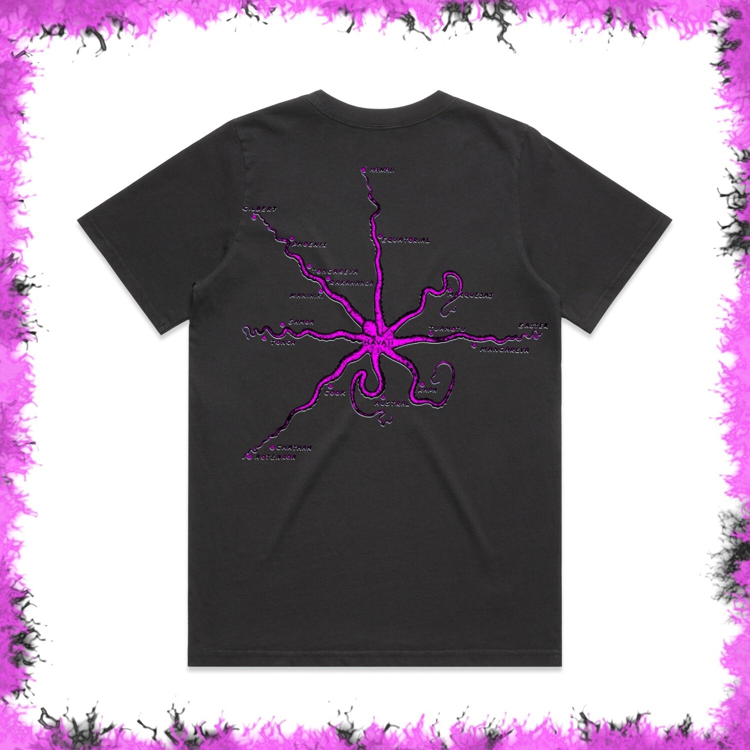 WĀHINE NEVER LOST NEVER FOUND, Size: XL, Heavy Faded: Black, Tee Style: Tee
