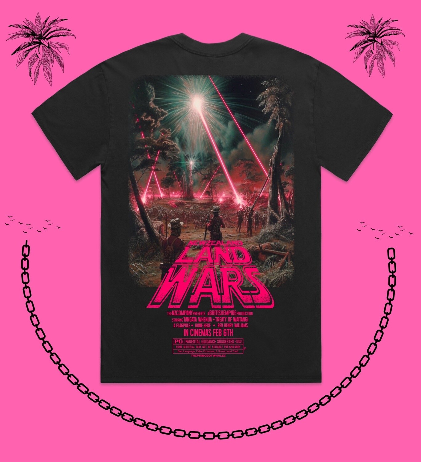 NZ LAND WARS TEE, Size: 3XL, Colour: Pink