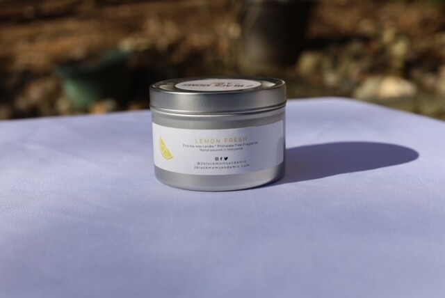 Lemon Fresh! 5 oz candle, silver tin