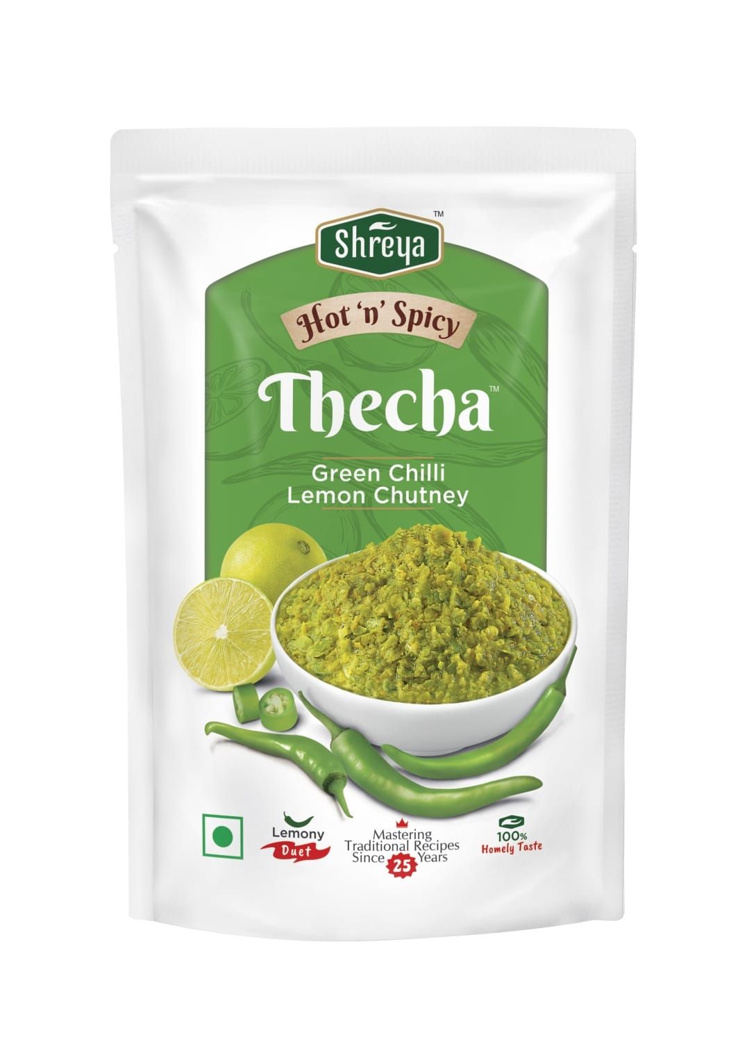 Shreya Green Chilli Thecha 100g * 10 pouch = 1kg 