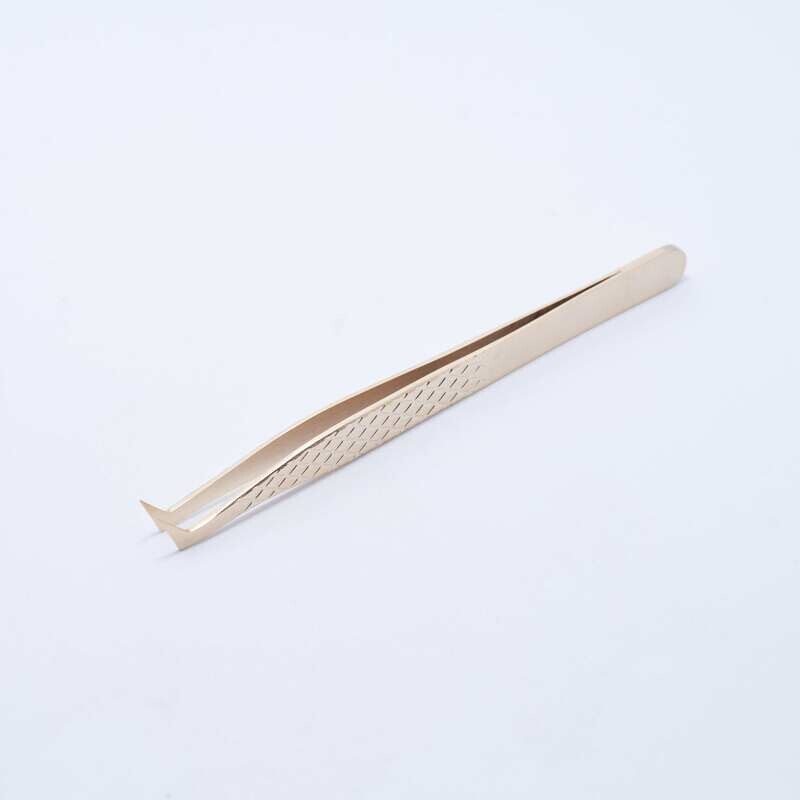 Gold 90 Degree Angle Tweezer