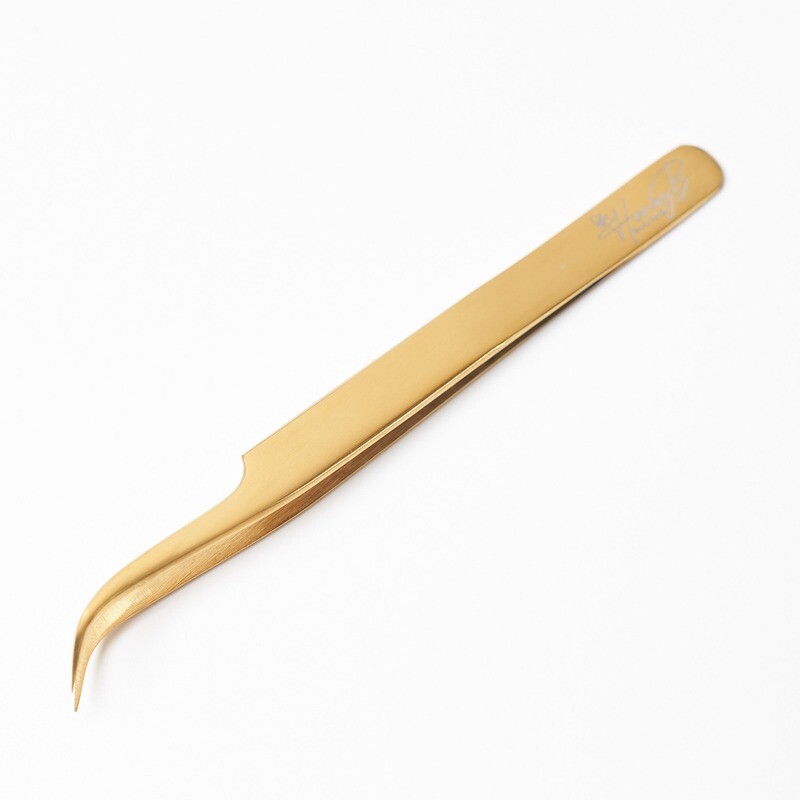 Gold 45 Degree Angle Tweezers